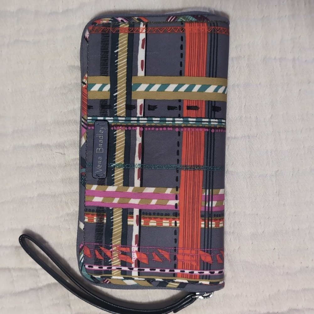 Vera Bradleyl Plaid Wristlet Wallet